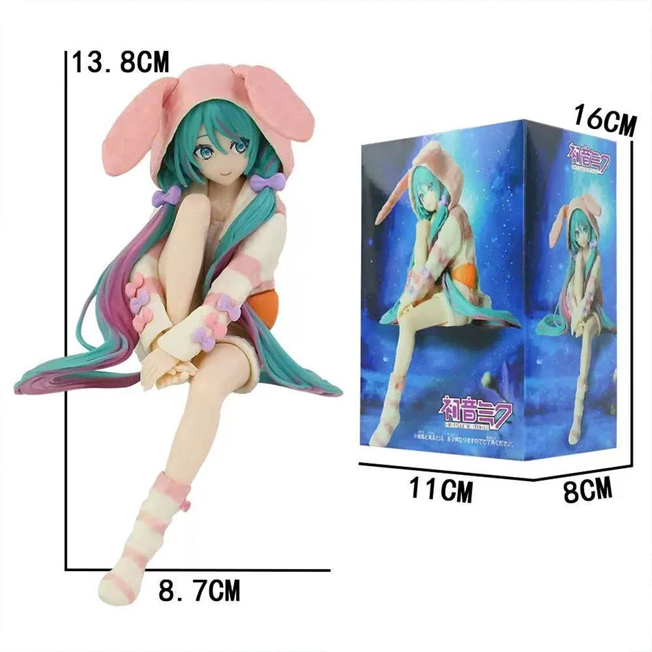 Anime Hatsune Miku Doll Model Cartoon Cute Kawaii Toys PVC Model Action Figures Car Dashboard Decoration Holiday Gift