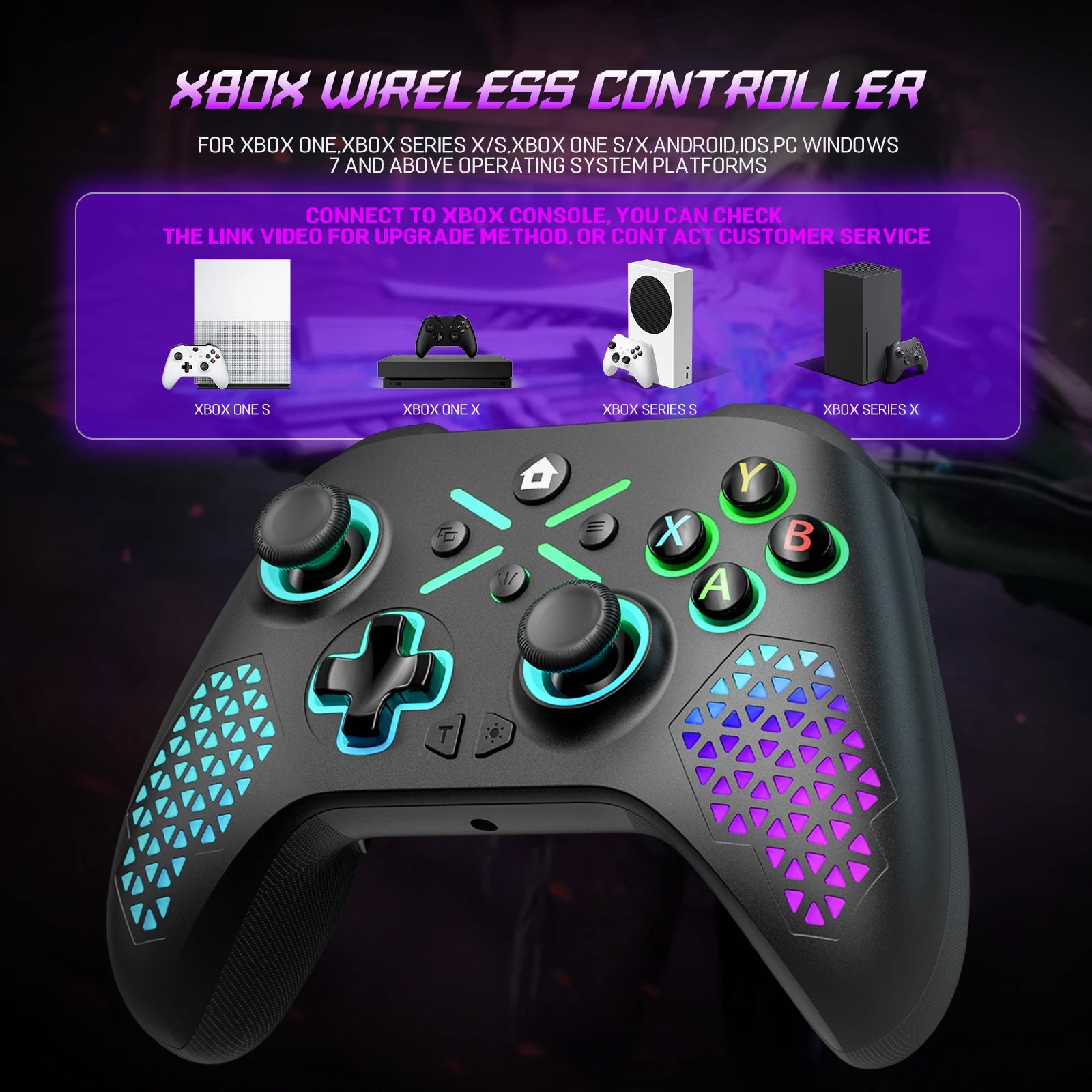 Controller For Xbox One/S/X/Series S/X PC Console Gaming Joystick 2.4G Wireless Gamepad 6-Axis Dual Vibration Hall Effect Rocker