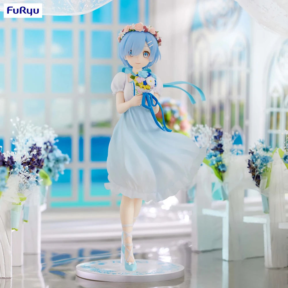 100 % Original FuRyu Trio-Try-iT Figur Re:Zero Kara Hajimeru Isekai Seikatsu Rem Anime Figur Action Figur Modell Dekoration