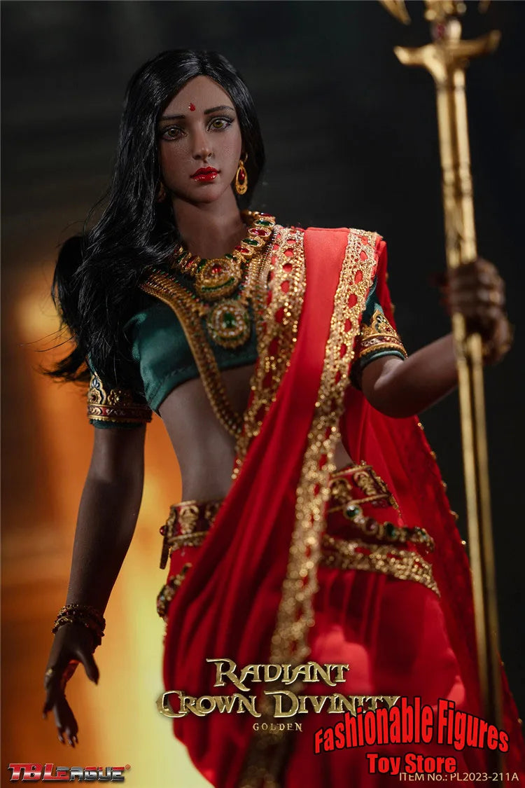TBLeague 1/6 Female Soldier Sacred Parvati Goddess Radiant Crown Divinity Doll Full Set 12Inch Action Figure Body Toy