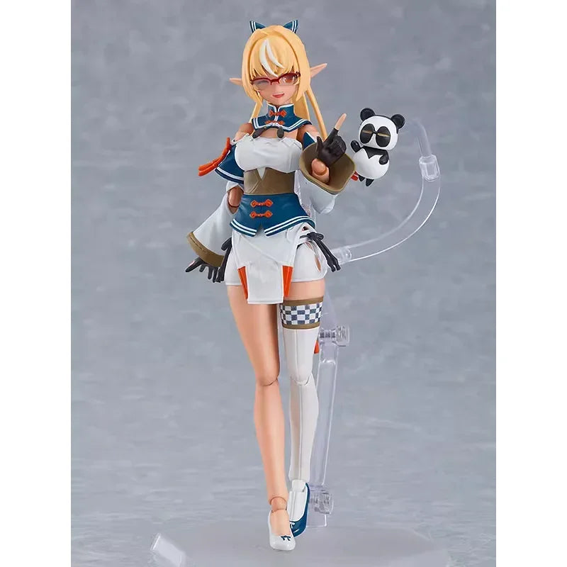 In Stock GSC Max Factory Original Figma 552 Hololive Shiranui Flare Anime Action Figure Toys for Boys Girls Kids Children Gifts