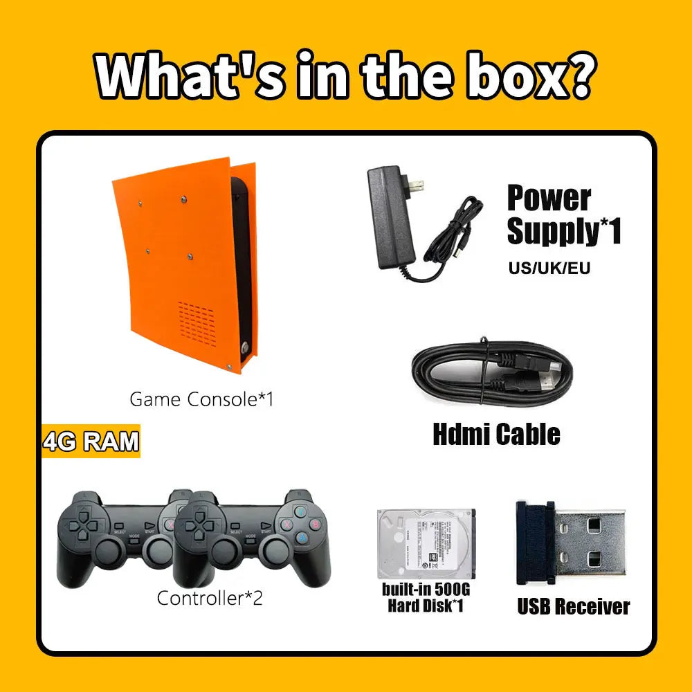 New M88 Retro Game Console 4K HD Built-in 85000+ Games 60+ Emulators for PS2 WII XBOX NGC SS N64 Up to 4 Controllers 4 Players