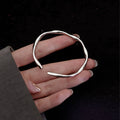 925 Sterling Silver Bracelet Bangle Vintage Open Lock Geometric Punk For Woman Girl Fashion Jewelry Gift Dropship Wholesale