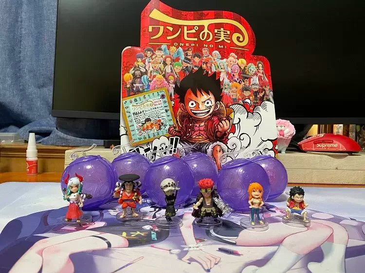 In Stock Bandai Original ONE PIECE Gashapon Vo.1 Devil's Fruit Luffy Nami Law Eustass Kid Yamato Kozuki Oden Anime Figures Gifts