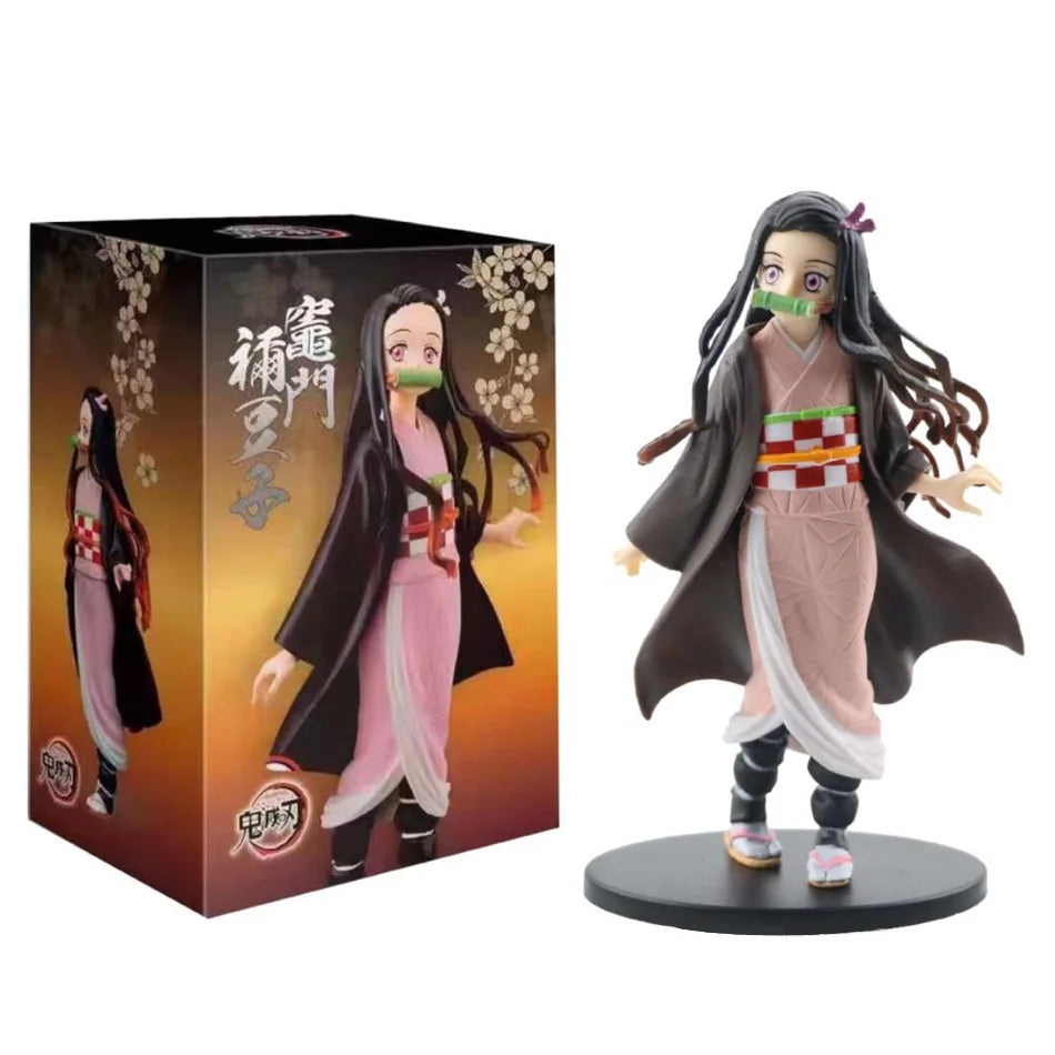 Anime Demon Slayer Kimetsu no Yaiba Figure 15cm Nezuko Tanjirou Mitsuri Shinobu Zenitsu Kyoujurou Action Figural Model Toy Gifts
