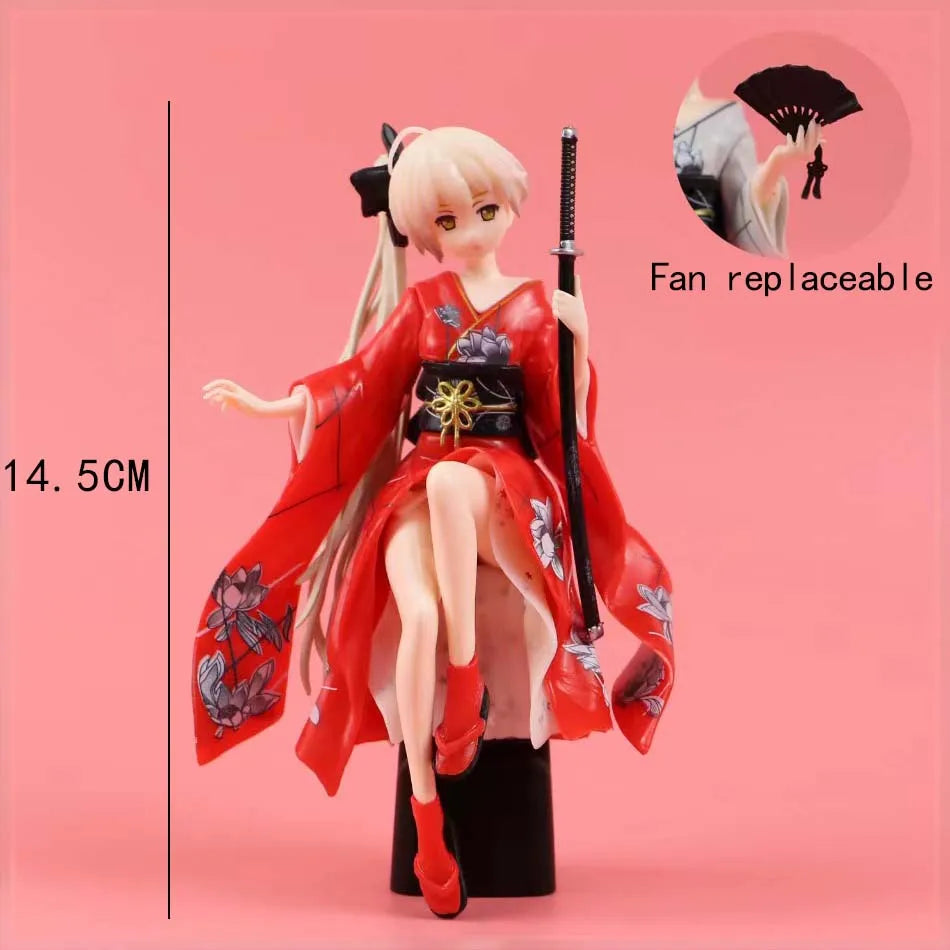 2025 Hot sold Decoration Anime Kimono Kasugano Sora Sword Action Figures Model Auto Dashboard Ornaments Accessories Toys Gifts