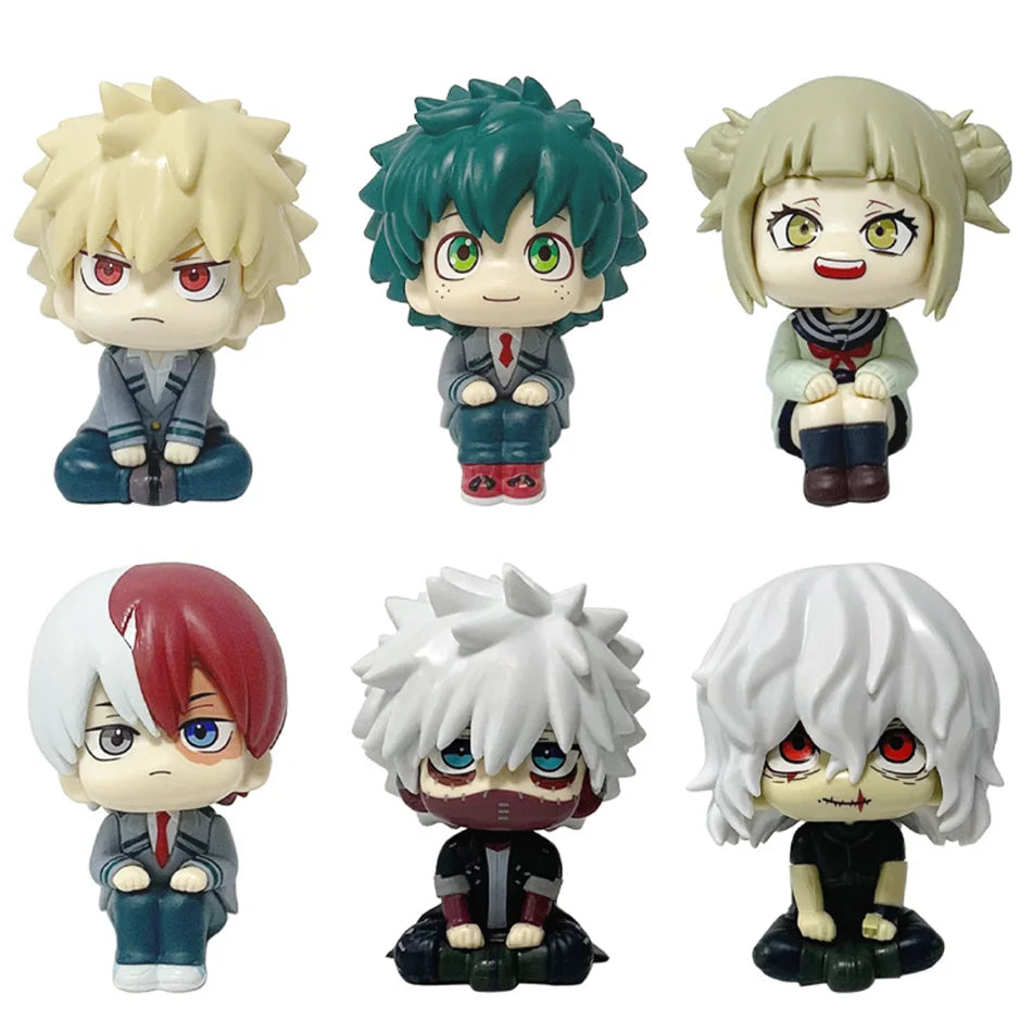 In Stock New Anime My Hero Academia Midoriya Izuku Bakugou Katsuki Ochaco Uraraka Anime Figure Toys for Kids Christmas Gift