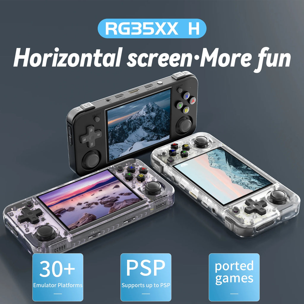 ANBERNIC RG35XX H Handheld-Spielkonsole 3,5-Zoll-IPS-Bildschirm HDMI-Ausgang Linux-System RG35XXH Retro-Videosimulator-Konsole Kindergeschenk