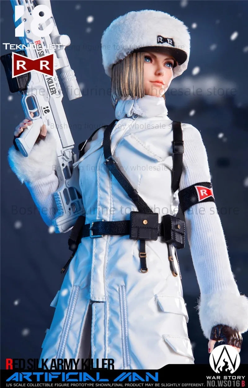 [In Stock] WAR STORY TOYS WS016 1/6 Red Silk Army Killer Android No. 18 Movable Soldier Suit Doll Figure