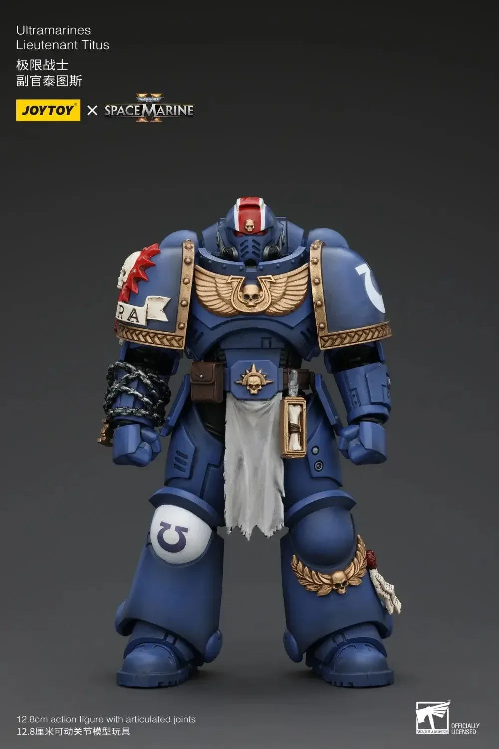JOYTOY Warhammer 40K 1/18 Екшън фигурки Uitramarines лейтенант Титус Модел играчка момче подаръци 3.75 инча