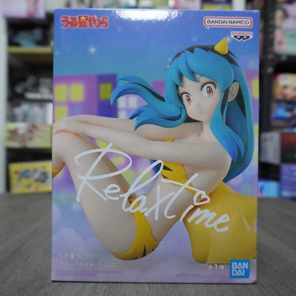 In Stock Bandai Original Genuine Banpresto Urusei Yatsura Relax Time LUM 4 Lamu 13cm Collections Model Toy Figures Birthday Gift