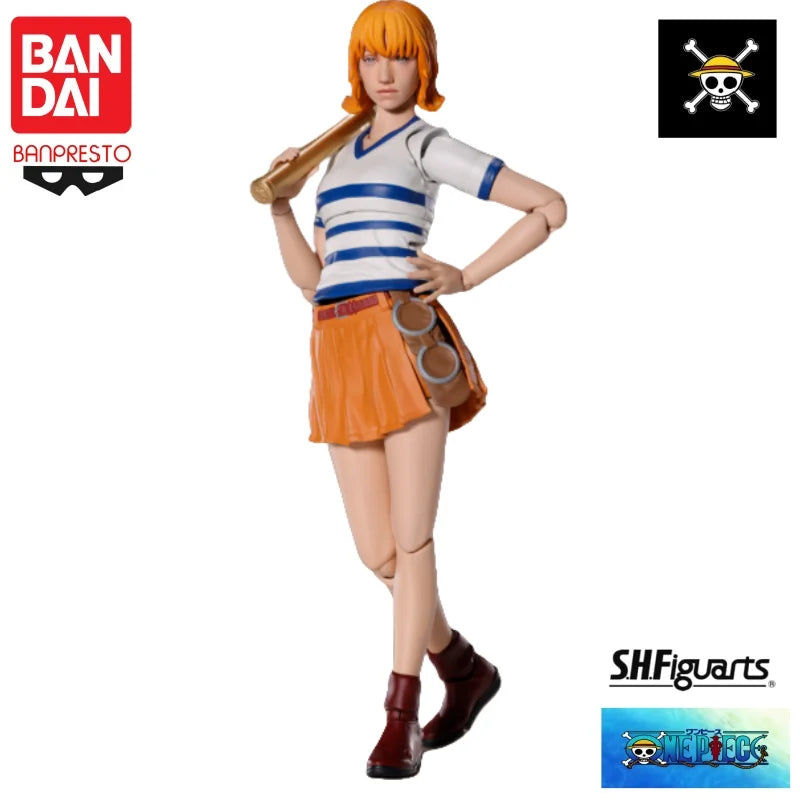 Bandai Original In Stock One Piece Anime Shfiguarts Netflix Live-Action Nami Action Figure Model Doll Brand New Boxed Garage