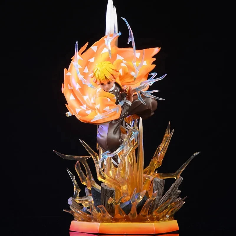 Dämonentöter Agatsuma Zenitsu PVC-Actionfiguren Donnerschlag und Blitzeffekt Anime Kimetsu No Yaiba Figur Geschenk Spielzeug Modell