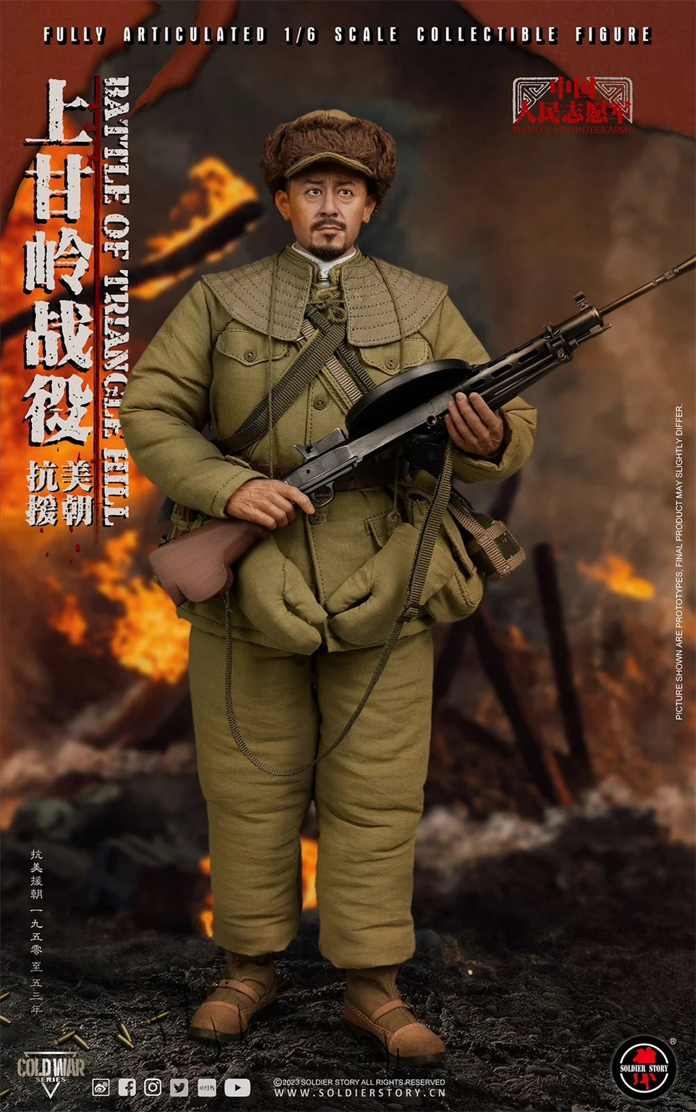 SoldierStory SS-127 1/6 Scale Male Soldier Battle Of Shangganling Chinese People Volunteer Army 12'' Action Figure Full Set Toys