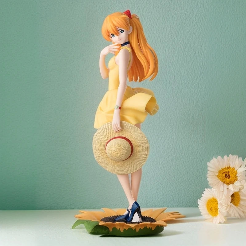 Bandai Namco Banpresto Luminasta Neon Genesis Summer Dress Ver.2 Asuka Langley Soryu Pvc 15cm Figure Anime Model Toy