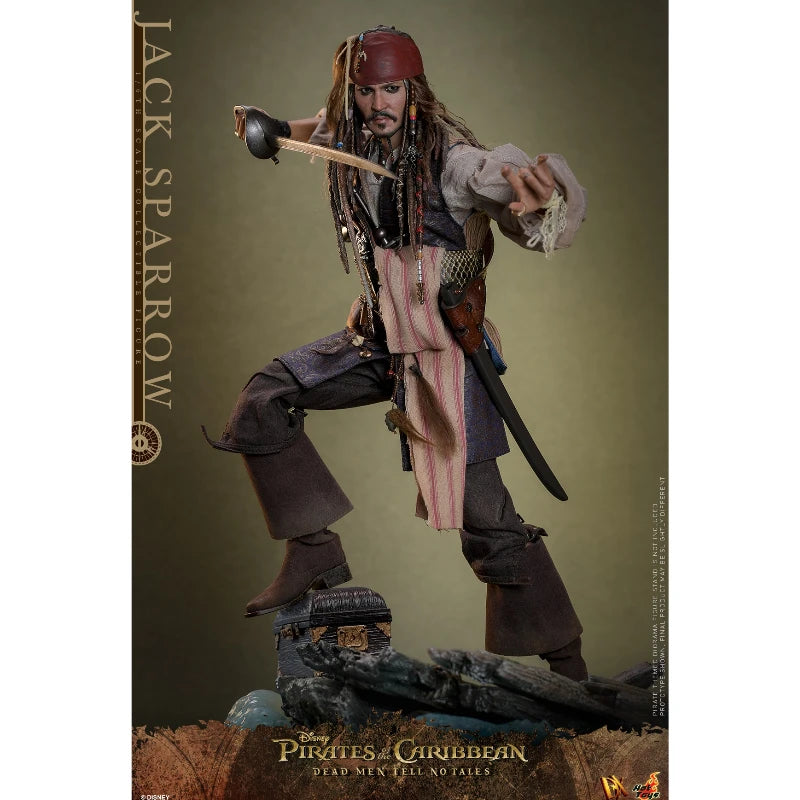 In Stock Hottoys DX37 DX38 Jack Sparrow Pirates of The Caribbean 1/6 Animation Action Figure Toy Gift Model Collection Hobby