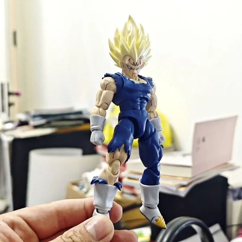 Hot Black Hole & Tk Dragon Ball Z Shf Super Saiyan Ssj Majin Vegeta Battle Damage Anime Action Figures Model Toys Collector