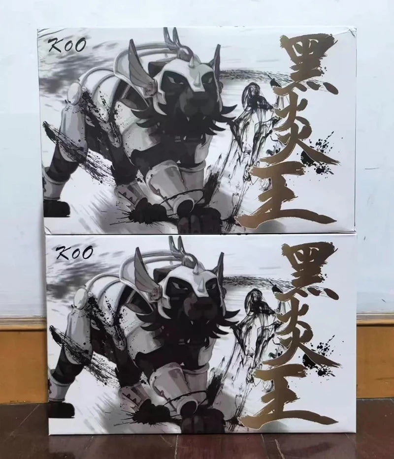 Koo Model Action Figure Yoroiden Samurai Troopers Ronin Warriors Black Flame King Black Tiger  Movable Alloy Anime Figure Toys