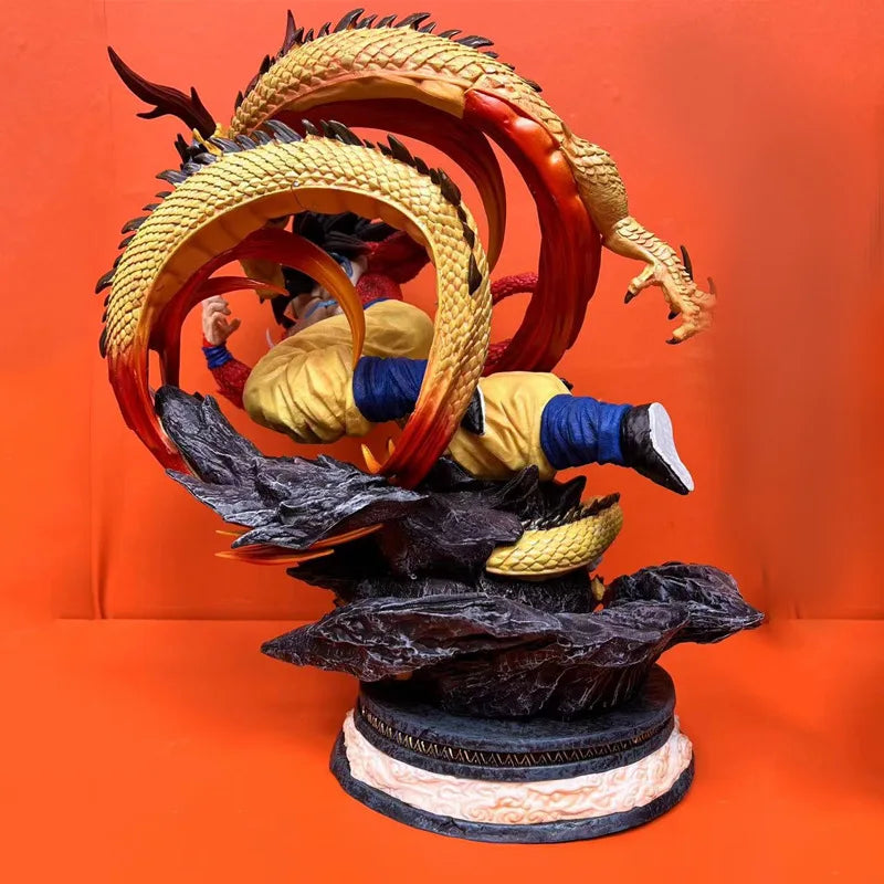 42cm Dragon Ball Goku Dragon Fist Explosion Ss4 Anime Figure Model Gk Statue Collection Desktop Decoration Ornament Toys Gifts