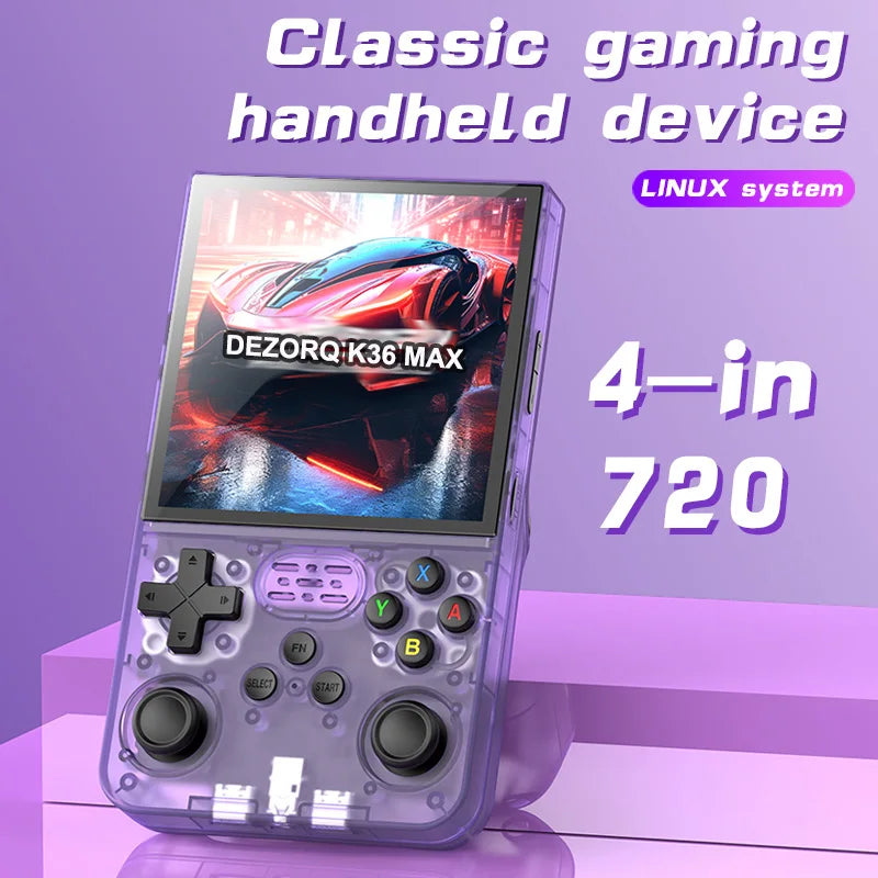 Portable Retro Handheld Game Console 4-Inch IPS Screen K36 Max Video Gaming Player Linux System Built in 10000+ Games for PSP