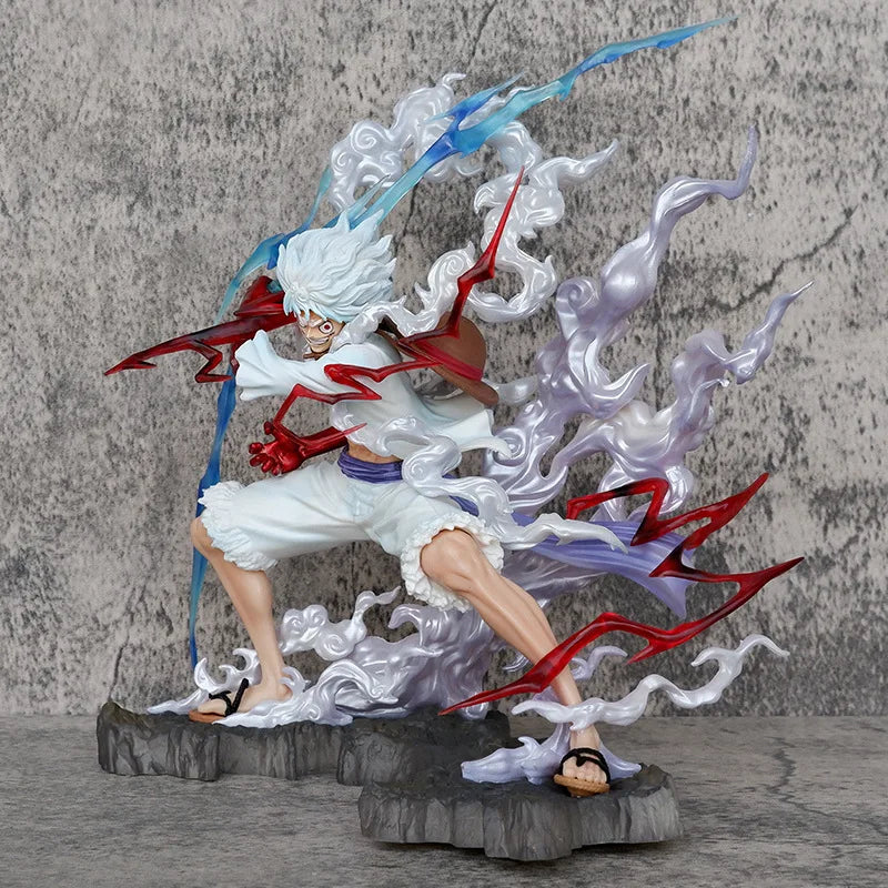 25cm One Piece Raiden Five Gear Nica Lightning Luffy Action Figure Model Statue Toys Collection Decoration Model Toys Gift