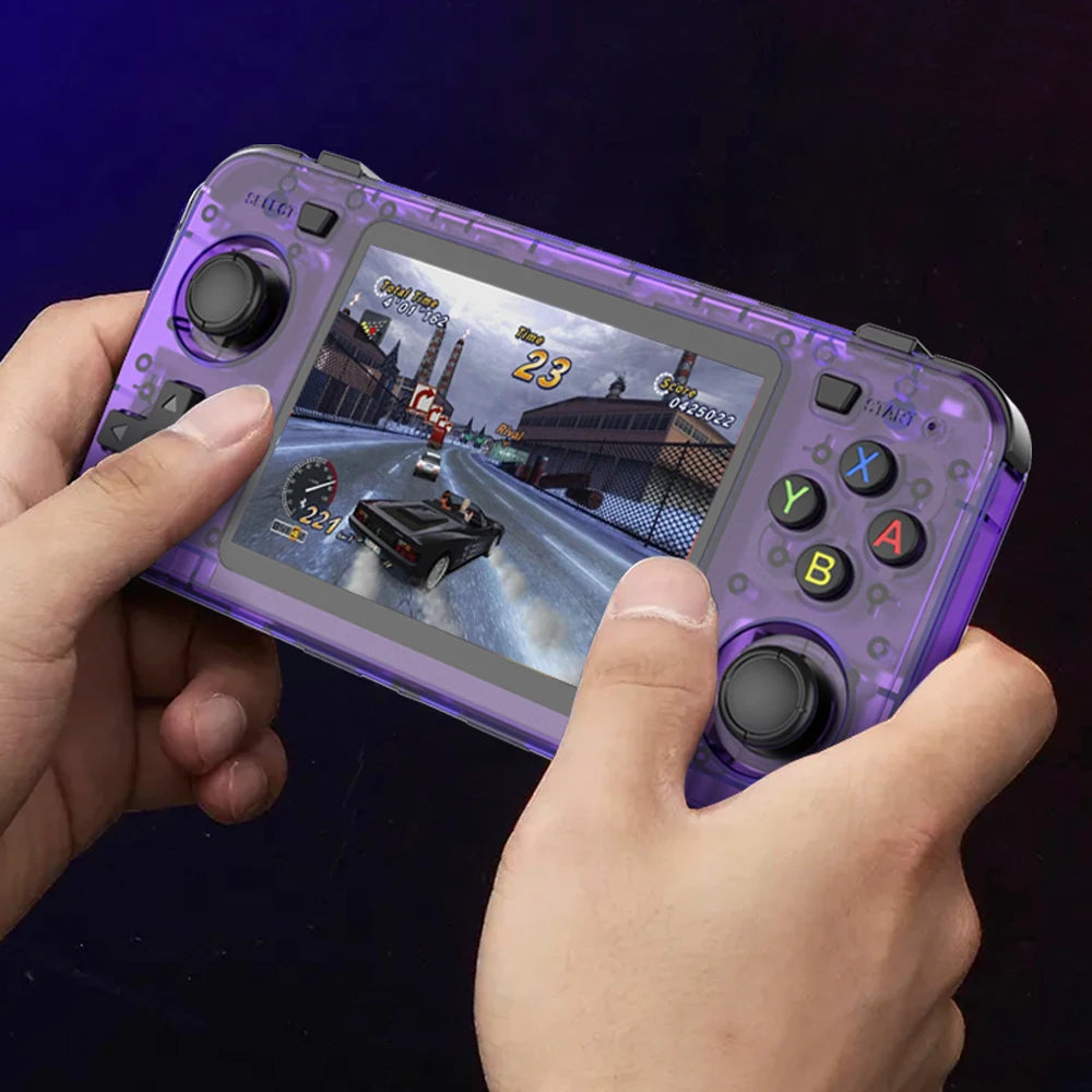New R36H Retro Handheld Game Console 3.5" IPS Screen Portable Video Game Console Built in 64G Card & 15000 Games Open Source