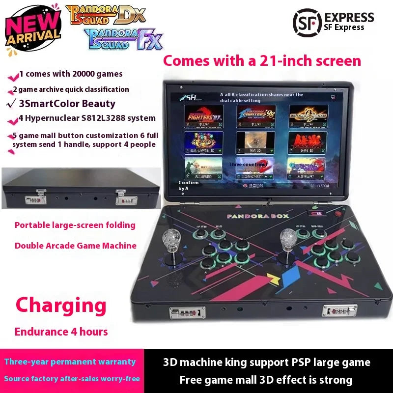 Arcade Pandora Game Console Multi in One Moonlight Box Portable Foldin ...