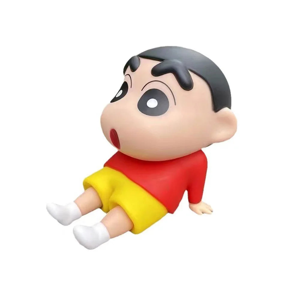 Crayon Shin-Chan Anime Figure Phone Holder Kawaii Desktop Ornaments Phone Support Mini GK Collection Decoration Toys Girls Gifts