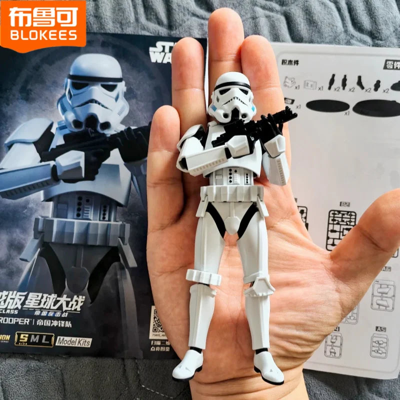 New Blokees Star Wars Darth Vader And Stormtrooper Action Figures Champion Class Mandalorian Assembly Model Collection Toy