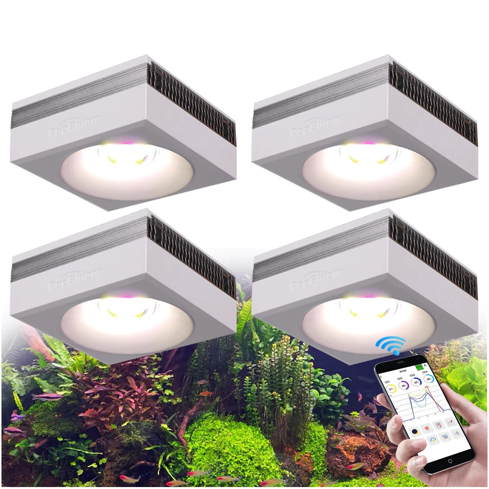 PopBloom-WiFi Aquarium Plants Light, Professional LED Aquarium Lamp for Aquarium,Planted Fish Tanks,Aquatic Plants Lighting