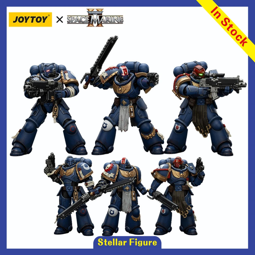 【SF】JOYTOY Warhammer 40K 1/18 Action Figure Ultramarines Lieutenant Titus-3pcs Collectors Edition  Model Toy Gift Collection