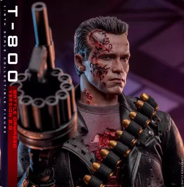 High Quality Hottoys 1/6 Dx46 T-800 Battle Damaged Version 2.0 Action Figure Terminator 2 Judgment Day Collectible Toy In Stock