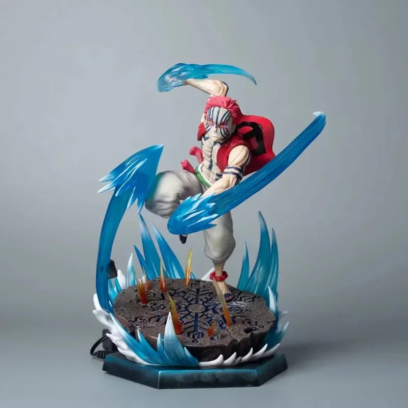 Hot 26cm Demon Slayer Kimetsu No Yaiba Akaza Upper Moon Three Battle Pose  Anime Figure Statue Desktop Decoration Toy