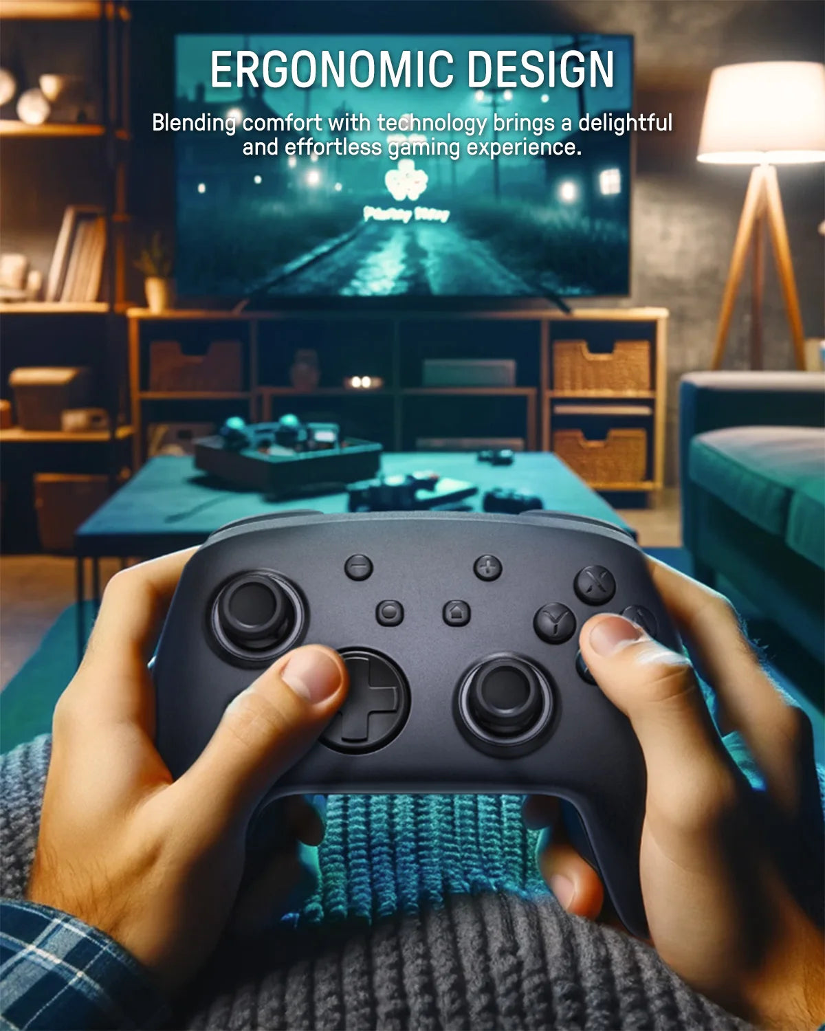 FUNLAB Wireless Bluetooth Pro Controller For Nintendo Switch 2/1 Creative Luminous Pattern/Compatible NFC/PC/OLED/Turbo/RGB/Lite