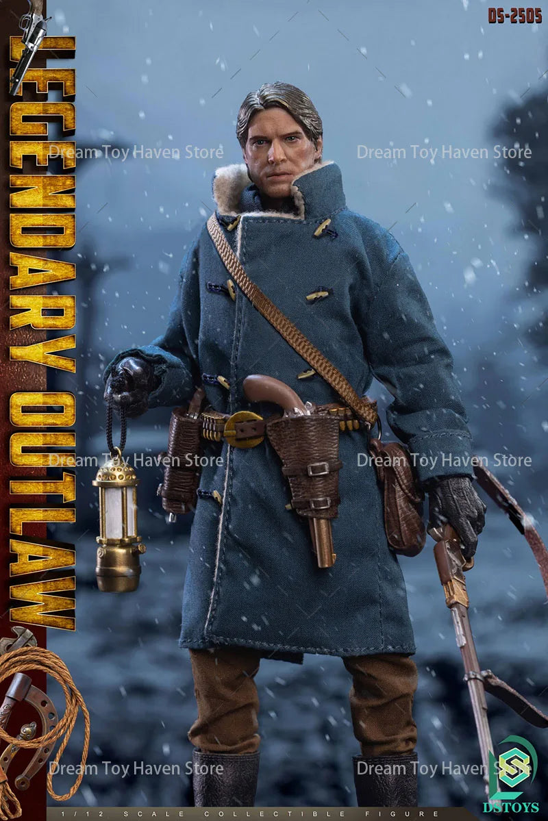 DSTOYS DS-2505/06 1/12 Men Soldier Arthur Double Head Sculpture Classic Western Cowboy Collection Doll 6Inch Action Figure Model