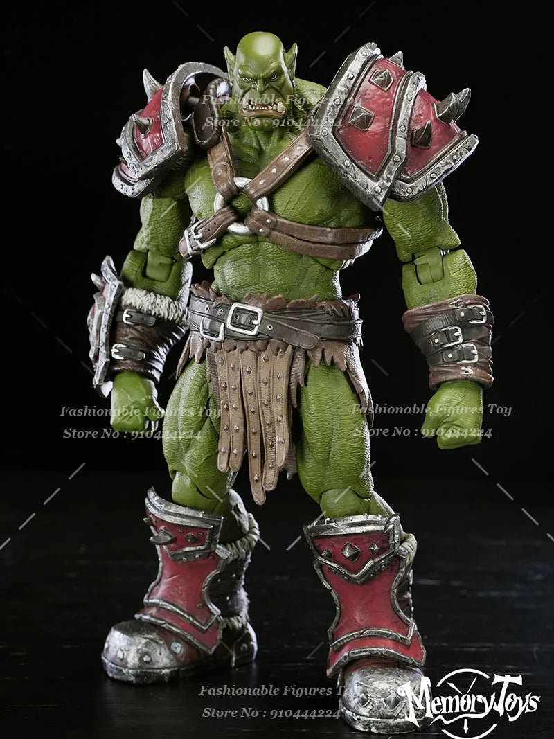 Memory Toys WOW 1/12 Men Sodlier Orc Mercenary Captain Angry Kagas Full Set 20Cm Action Figure Model Best Fans Collection