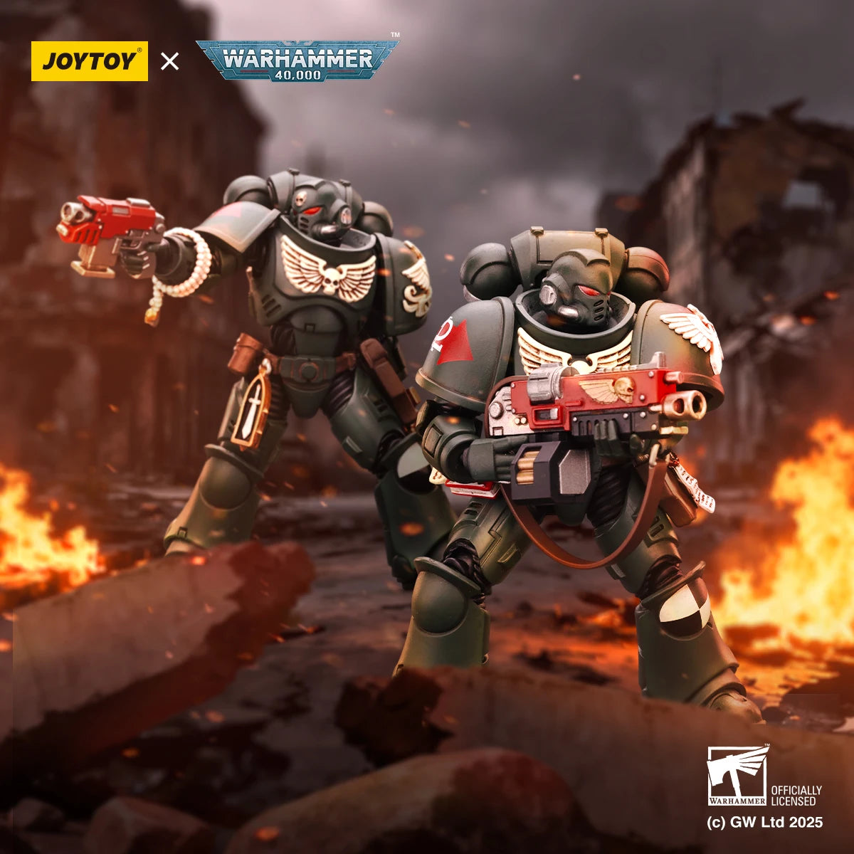 [Pre-Order]JOYTOY 1/18 Action Figure Warhammer 40K Dark Angels  Intercessors Brother Nadael Brother Asharr Model Toys Collection