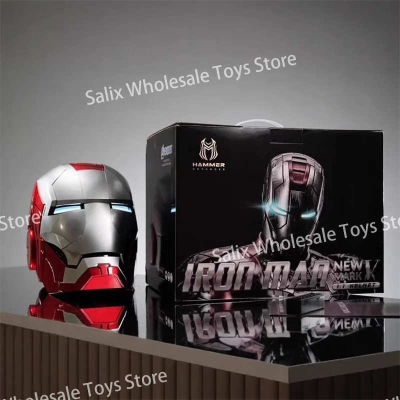 Iron Man Autoking 1/1 Mk5 Helmet 8 sides open Remote And Voice Control Automatic Helmet Mask With Led Light Gifts Toy customized
