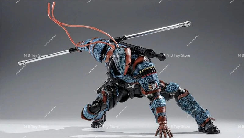 LPZZ ROUNO CUEURE DC002 1/12 Deathstroke Arkham Knight Finished Module Movable Batman Collectible Model Action Anime Figure Toy