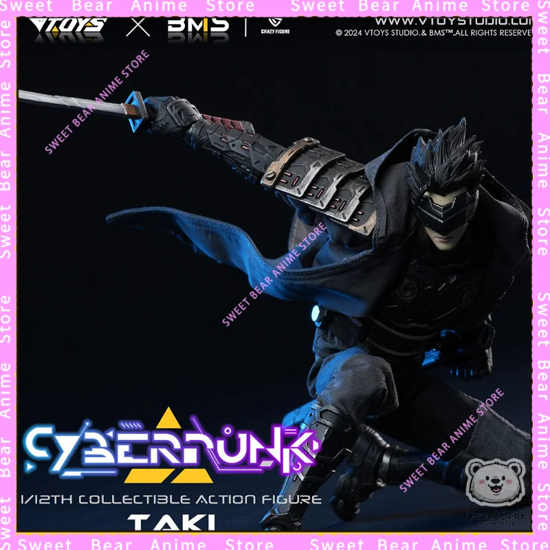In Stock VTOYS＆BMS TAKI VSD010 Cyberpunk Samurai: Takumi  1/12 Action Figure Anime Model Trendy Toys Desktop Doll Collectibles