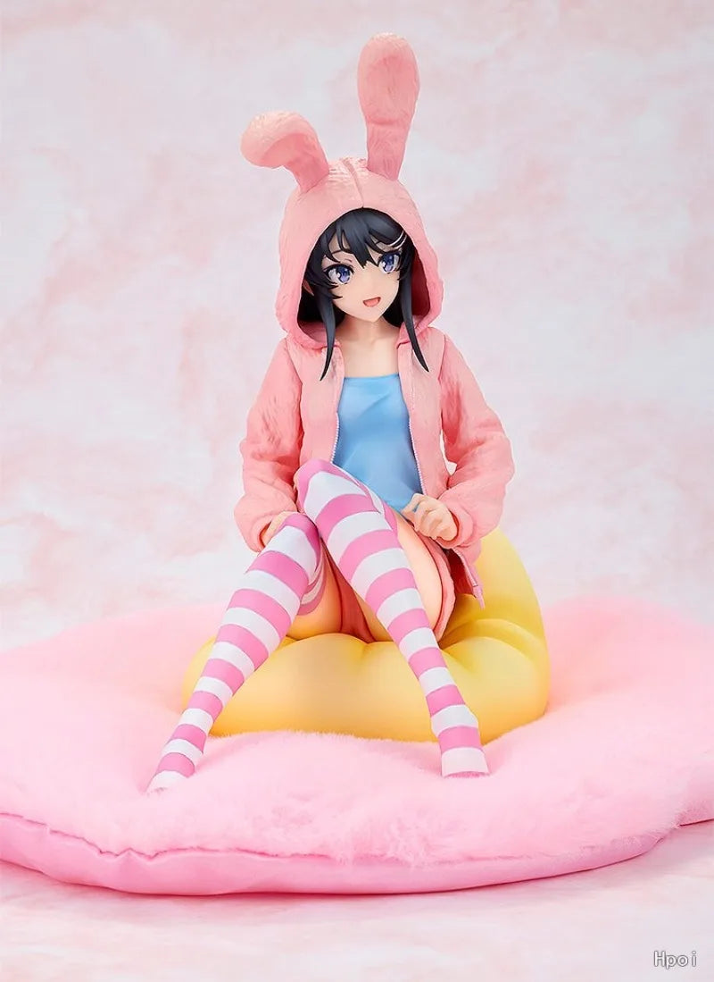 In stock Kadokawa Genuine Sakurajima Mai Rabbit ear coat VER.PVC Action Anime Figure Model Toys Figure Collection Doll Gift