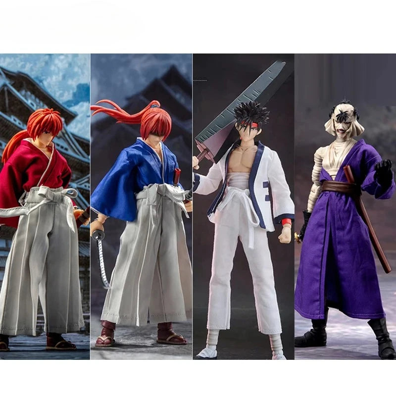 Great Toys/GT Rurouni Kenshin Himura Sagara Sanosuke Shishio Makoto SHF 1/12 16cm/6 inch PVC Action Figure Model In Stock