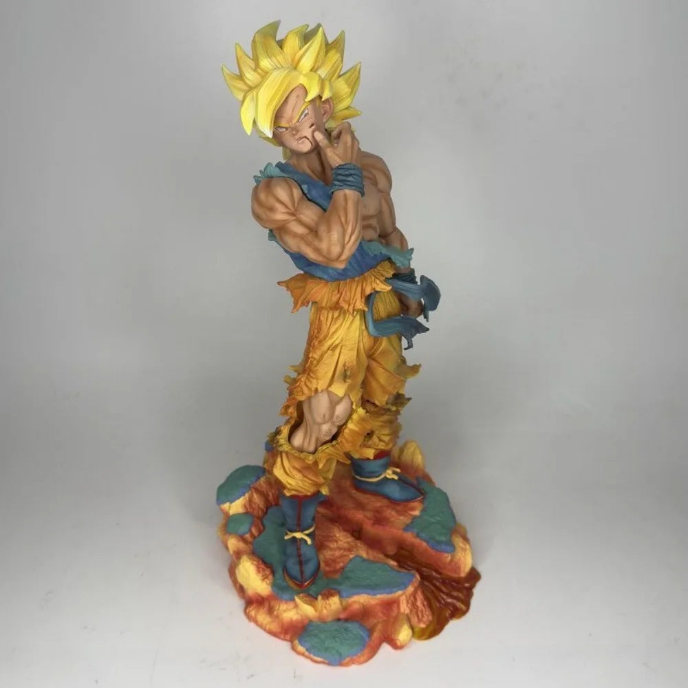 ZW Studio Dragon Ball Z Son Goku Figure With Base Super Saiyan 38cm/14.96inch Pvc Action Figures Collection Model Toys Gifts