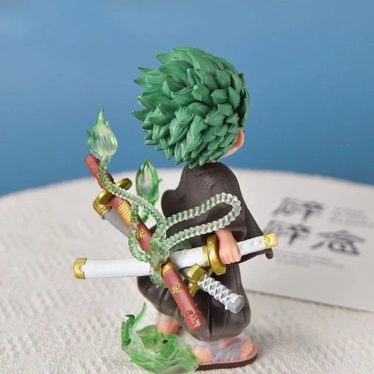 15cm One Piece Anime Figures Cute Zoro Action Figure Statue Model Doll Collection Toys Gifts