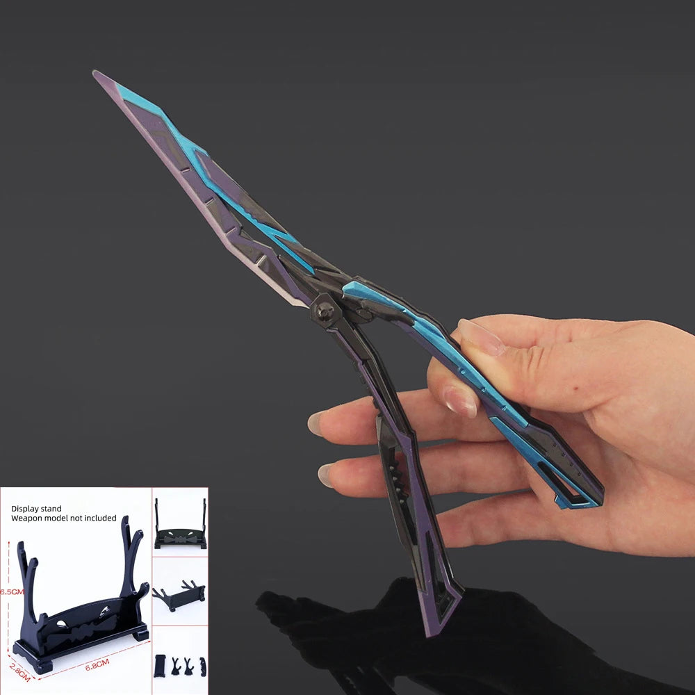 Folding Butterfly Knife Trainer Model Toy – 22 cm Zinc Alloy Practice Blade, Safe Unsharpened,  Collectors & Beginners