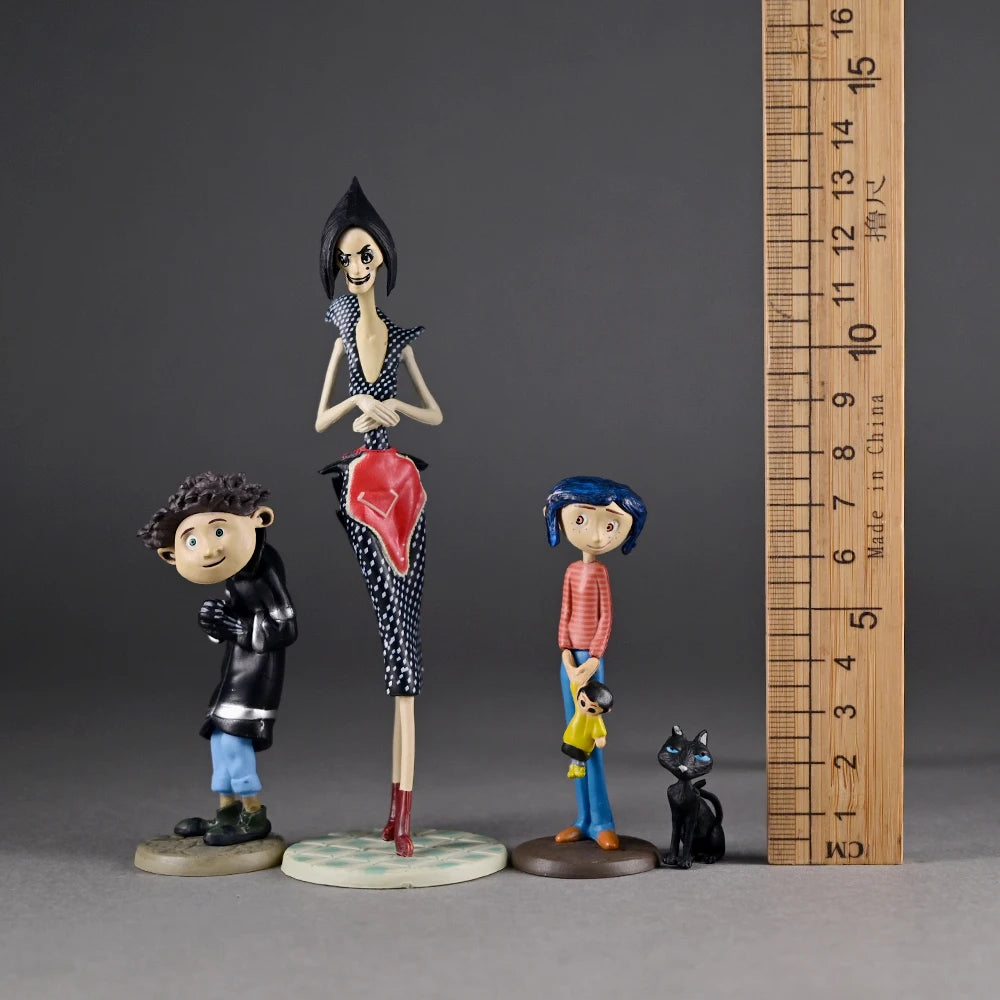 4 teile/satz Film Coraline Abbildung Modell Puppen Spielzeug 3-13cm