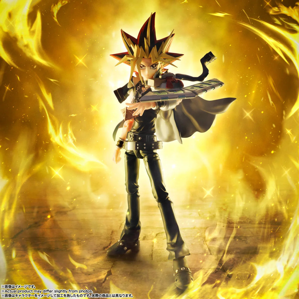 Original BANDAI S.H.Figuarts Yami Yugi Yu-Gi-Oh! Duel Monsters Anime Figure Toys PVC Model Collection