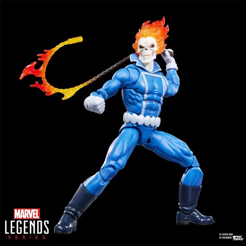 Genuine Hasbro Marvel Legends Ghost Rider Johnny Blaze with Motorcycle 1/12 Scale Collectible Action Figure Toys Model Ornaments