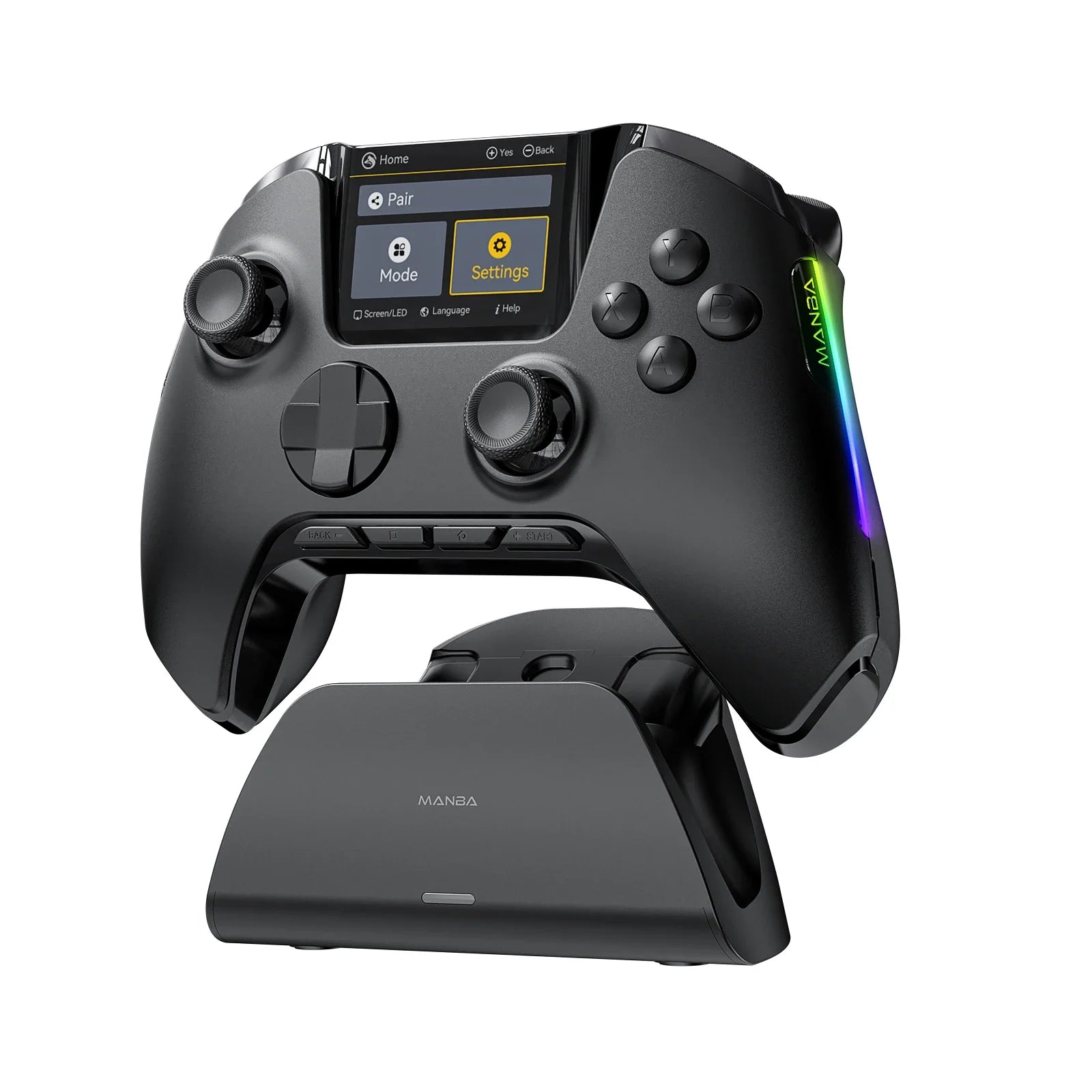 Mamba One V2 Wireless Controller 2-inch Screen Hall Effect Stick Gaming RGB Light With Charging Dock For Switch/PC/iOS/Android