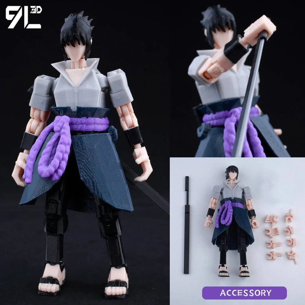 9L3D-gedruckter Dämonentöter AKAZA Tanjiro Kamado Lucky Dummy 13 bewegliche Gestaltwandler-Actionfiguren Schaufensterpuppenspielzeug für Anime-Fans